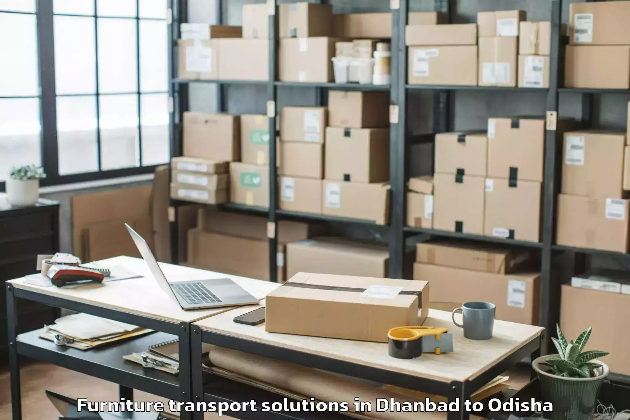 Expert Dhanbad to Oupada Furniture Transport Solutions